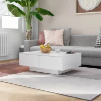 vidaXL Τραπεζάκι Σαλονιού Λευκό 90 x 60 x 31 εκ. από Μοριοσανίδα N/A Λευκό