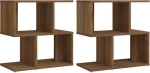 vidaXL Κομοδίνα 2 Τεμ. Καφέ Δρυς 50x30x51,5 εκ. από Επεξεργασμένο Ξύλο N/A Καφέ