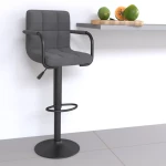 vidaXL Σκαμπό Μπαρ Ανοιχτό Γκρι Υφασμάτινο N/A Γκρι