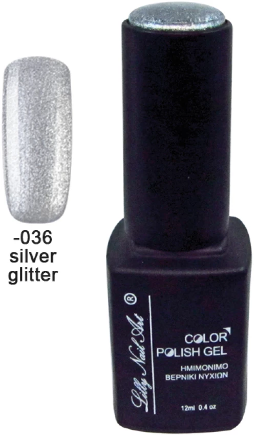Ημιμόνιμο τριφασικό μανό 12ml - Silver glitter [40504008-036]