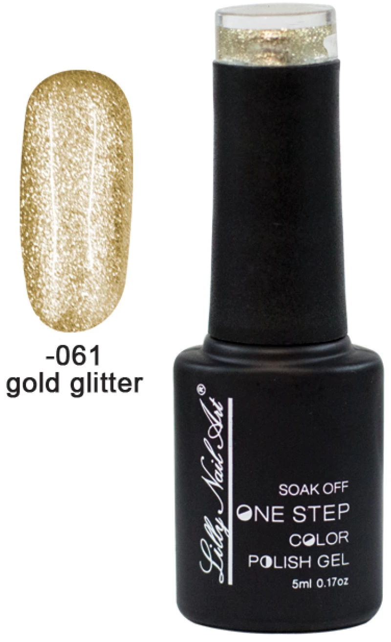 Ημιμόνιμο μανό one step 5ml - Gold glitter [40504002-061]