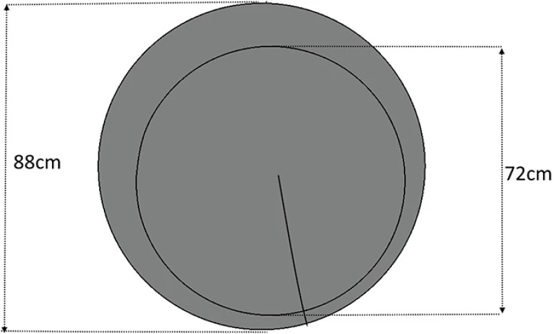 Καθρέφτης τοίχου Moon Megapap χρώμα γκρι 88x88x2,2εκ.