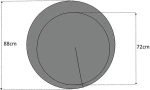 Καθρέφτης τοίχου Moon Megapap χρώμα γκρι 88x88x2,2εκ.