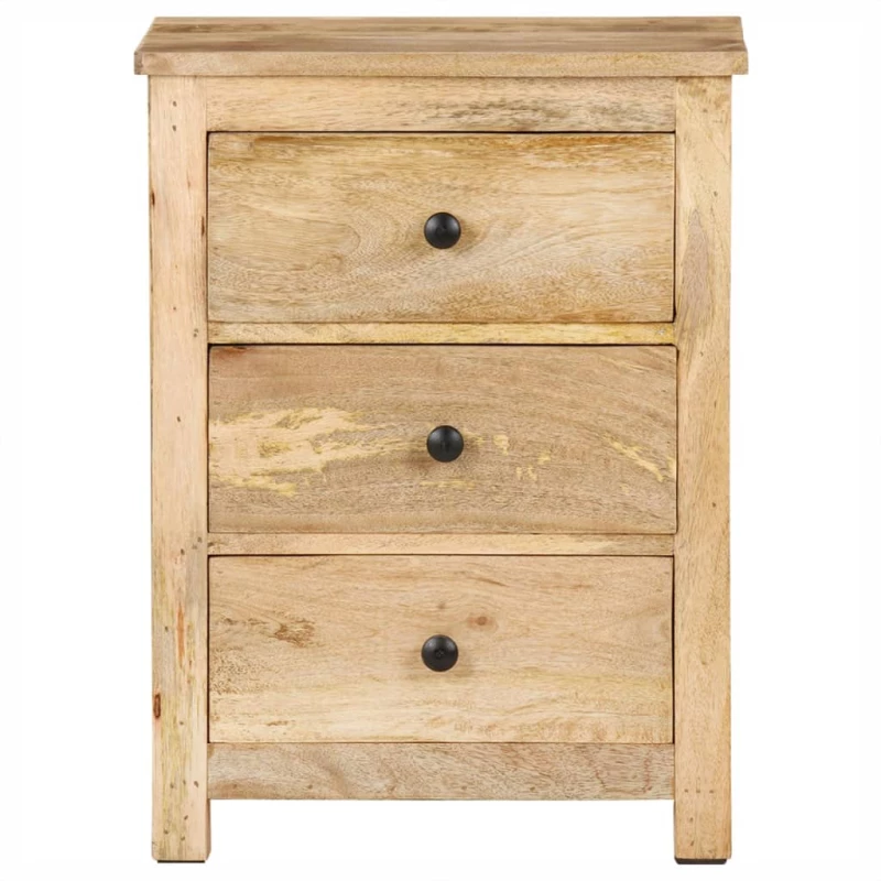vidaXL Κομοδίνο 45 x 35 x 60 εκ. από Μασίφ Ξύλο Μάνγκο  Καφέ