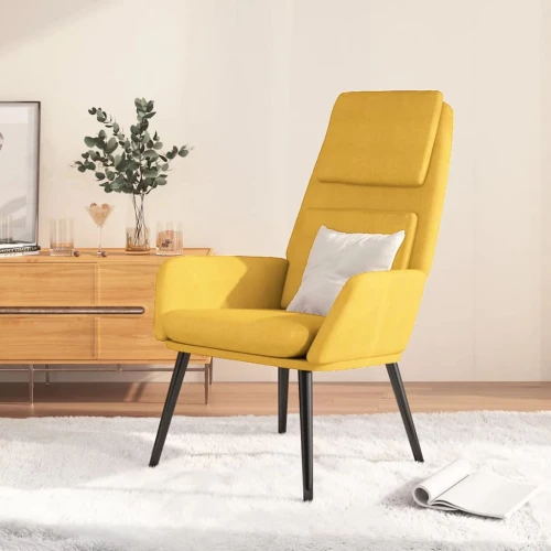 vidaXL Πολυθρόνα Relax Κίτρινο Μουσταρδί Υφασμάτινη  Κίτρινο