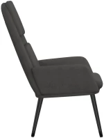 vidaXL Πολυθρόνα Relax Σκούρο Γκρι Υφασμάτινη  Γκρι
