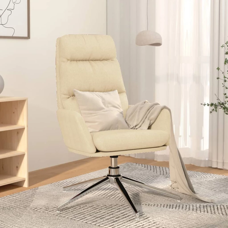 vidaXL Πολυθρόνα Relax Κρεμ Υφασμάτινη  Κρεμ