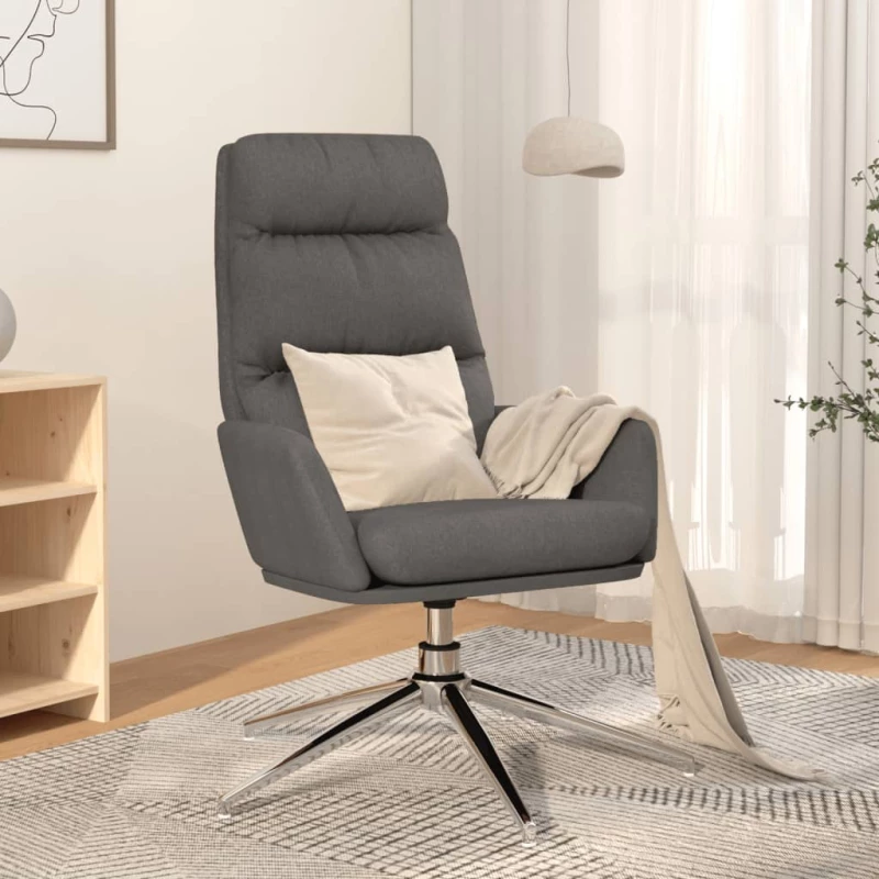 vidaXL Πολυθρόνα Relax Ανοιχτό Γκρι Υφασμάτινη  Γκρι