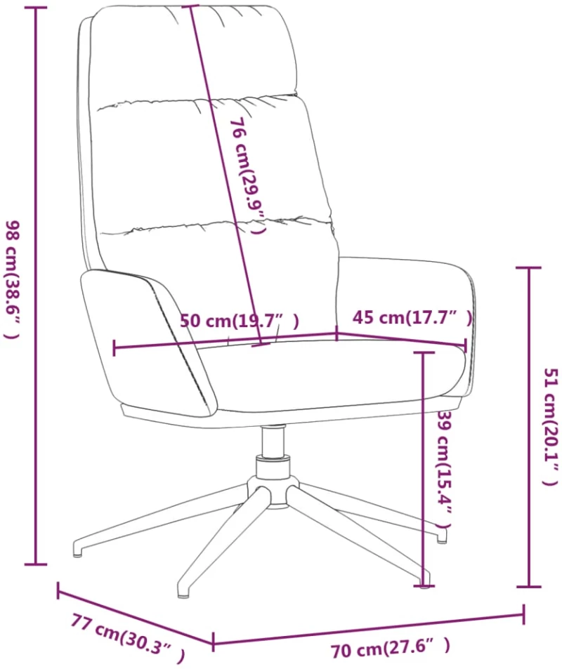 vidaXL Πολυθρόνα Relax Ανοιχτό Γκρι Υφασμάτινη  Γκρι