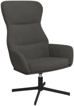 vidaXL Πολυθρόνα Relax Σκούρο Γκρι Βελούδινη  Γκρι