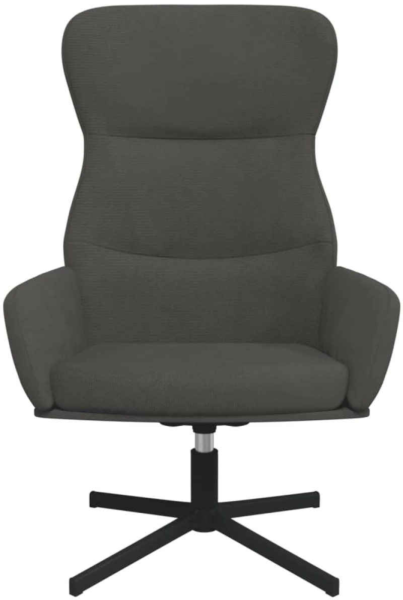 vidaXL Πολυθρόνα Relax Σκούρο Γκρι Βελούδινη  Γκρι