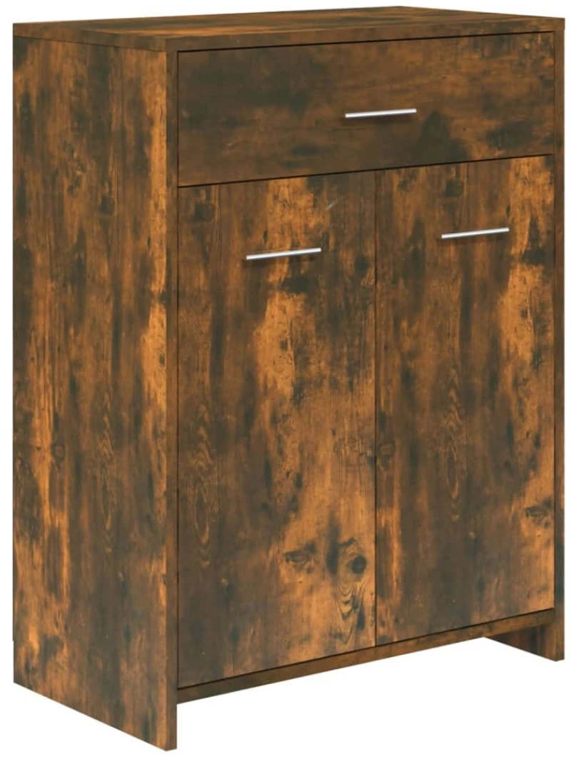 vidaXL Ντουλάπι Μπάνιου Καπνιστή Δρυς 60x33x80 εκ. Επεξεργασμένο Ξύλο N/A Καφέ