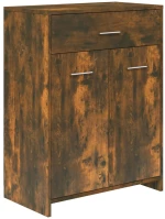 vidaXL Ντουλάπι Μπάνιου Καπνιστή Δρυς 60x33x80 εκ. Επεξεργασμένο Ξύλο N/A Καφέ