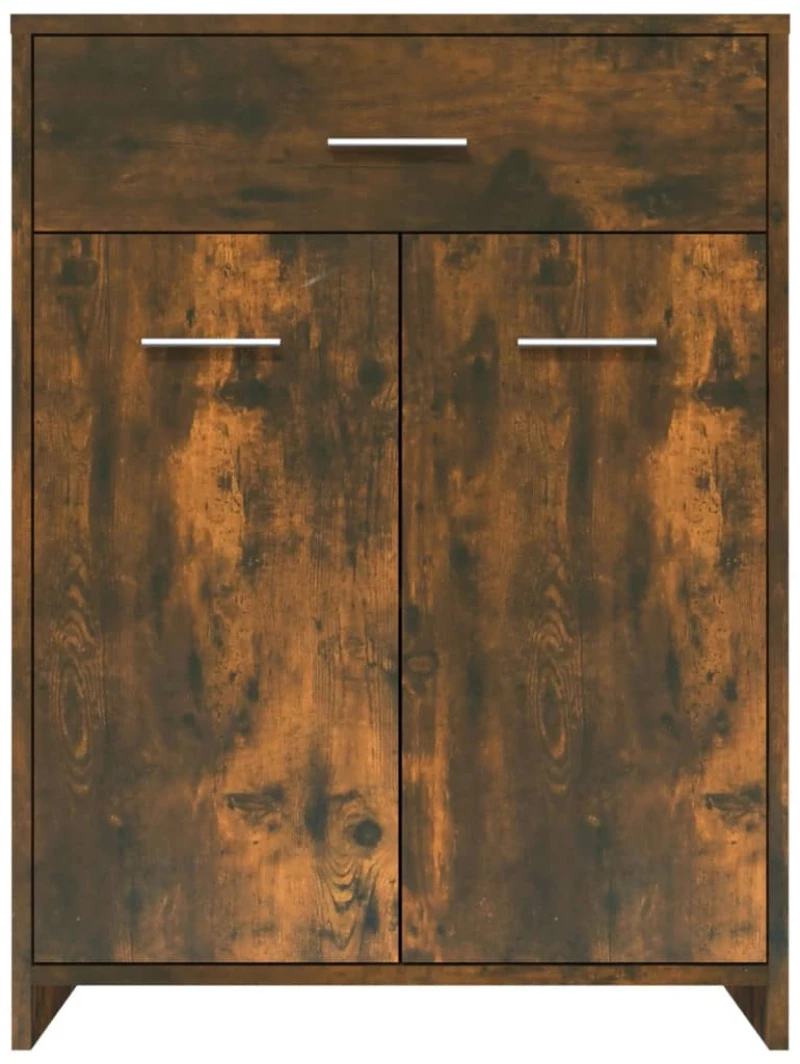 vidaXL Ντουλάπι Μπάνιου Καπνιστή Δρυς 60x33x80 εκ. Επεξεργασμένο Ξύλο N/A Καφέ