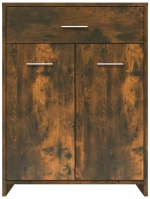 vidaXL Ντουλάπι Μπάνιου Καπνιστή Δρυς 60x33x80 εκ. Επεξεργασμένο Ξύλο N/A Καφέ
