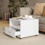 vidaXL Τραπεζάκι Σαλονιού Λευκό 55 x 55 x 40 εκ. από Επεξεργ. Ξύλο N/A Λευκό