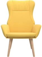vidaXL Πολυθρόνα Relax Κίτρινο Μουσταρδί Υφασμάτινη  Κίτρινο