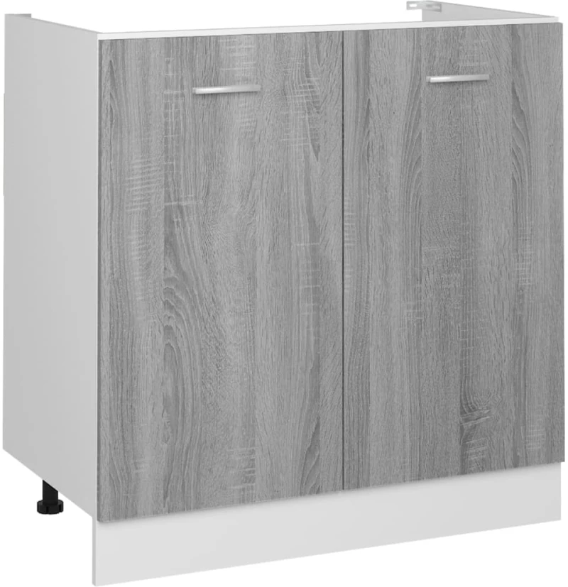 vidaXL Ντουλάπι Νιπτήρα Γκρι Sonoma 80x46x81,5 εκ. Επεξεργασμένο Ξύλο  Γκρι