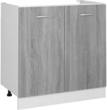 vidaXL Ντουλάπι Νιπτήρα Γκρι Sonoma 80x46x81,5 εκ. Επεξεργασμένο Ξύλο  Γκρι