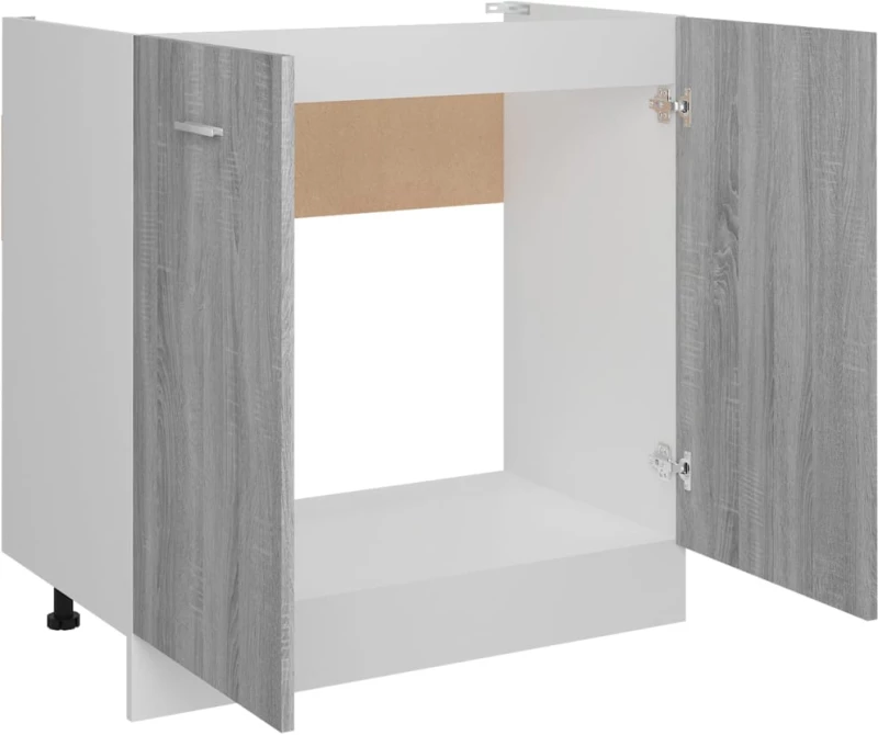 vidaXL Ντουλάπι Νιπτήρα Γκρι Sonoma 80x46x81,5 εκ. Επεξεργασμένο Ξύλο  Γκρι