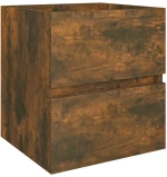 vidaXL Ντουλάπι Νιπτήρα Καπνιστή Δρυς 41 x 38,5 x 45 εκ. Επεξεργ. Ξύλο N/A Καφέ