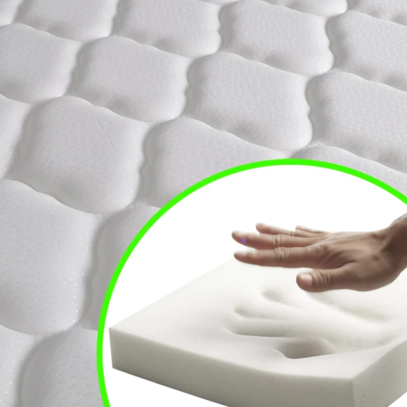 vidaXL Στρώμα Αφρού Μνήμης 200 x 160 x 17 εκ. 160 x 200 cm Λευκό