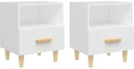 vidaXL Κομοδίνα 2 τεμ. Λευκά 40 x 35 x 47 εκ. N/A Λευκό