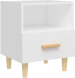 vidaXL Κομοδίνα 2 τεμ. Λευκά 40 x 35 x 47 εκ. N/A Λευκό