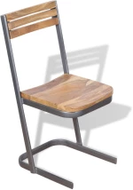 vidaXL Καρέκλες Τραπεζαρίας 2 τεμ. από Μασίφ Ξύλο Teak N/A Καφέ