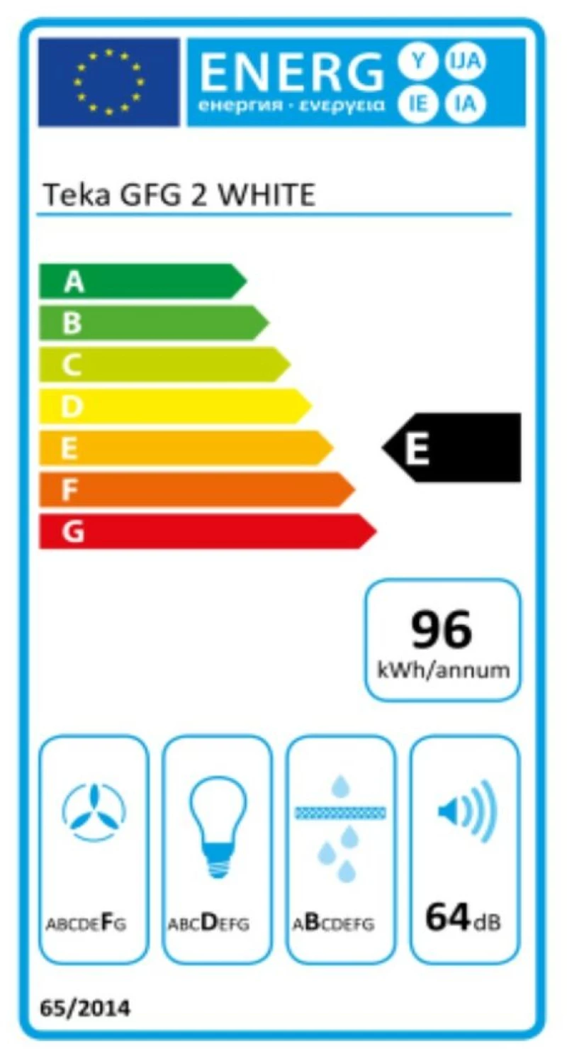 Συμβατικός Απορροφητήρας Teka GFG-2 BLANCO 55 cm 329 m3/h 63 dB 180W