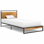 vidaXL Πλαίσιο Κρεβατιού 100 x 200 εκ. Μεταλλικό 100 x 200 cm Μαύρο
