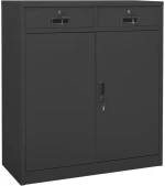 vidaXL Ντουλάπα Γραφείου Ανθρακί 90 x 40 x 102 εκ. Ατσάλινη N/A Ανθρακί