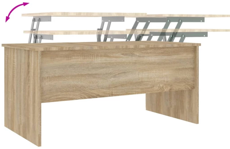 vidaXL Τραπεζάκι Σαλονιού Sonoma Δρυς 102x50,5x46,5 εκ. Επεξεργ. Ξύλο N/A