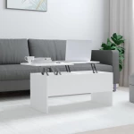 vidaXL Τραπεζάκι Σαλονιού Λευκό 102x50,5x46,5 εκ. Επεξεργασμένο Ξύλο N/A Λευκό