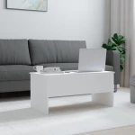 vidaXL Τραπεζάκι Σαλονιού Λευκό 102x50,5x46,5 εκ. Επεξεργασμένο Ξύλο N/A Λευκό