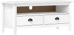 vidaXL Έπιπλο Τηλεόρασης Hill Range Λευκό 110x40x47 εκ. Ξύλο Πεύκου N/A Λευκό