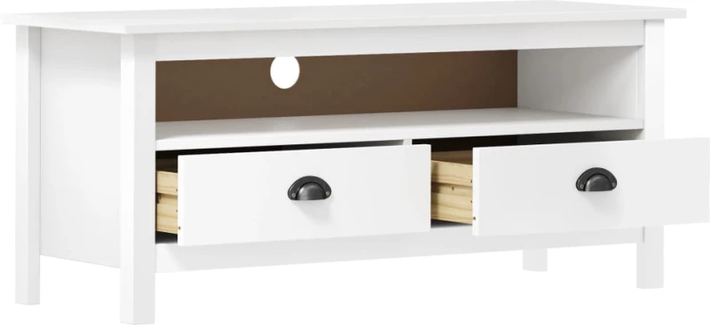 vidaXL Έπιπλο Τηλεόρασης Hill Range Λευκό 110x40x47 εκ. Ξύλο Πεύκου N/A Λευκό