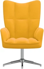 vidaXL Πολυθρόνα Relax Κίτρινο Μουσταρδί Βελούδινη  Κίτρινο