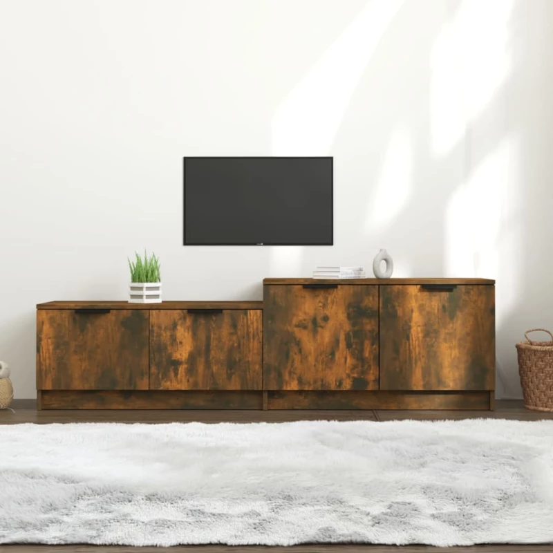 vidaXL Έπιπλο Τηλεόρασης Καπνιστή Δρυς 158,5x36x45 εκ. Επεξεργ. Ξύλο N/A Καφέ