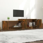 vidaXL Έπιπλο Τηλεόρασης Καπνιστή Δρυς 158,5x36x45 εκ. Επεξεργ. Ξύλο N/A Καφέ