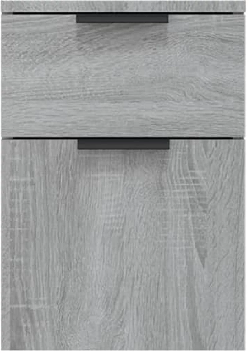 vidaXL Ντουλάπι Μπάνιου Γκρι Sonoma 32x34x90 εκ. Επεξεργασμένο Ξύλο N/A Γκρι