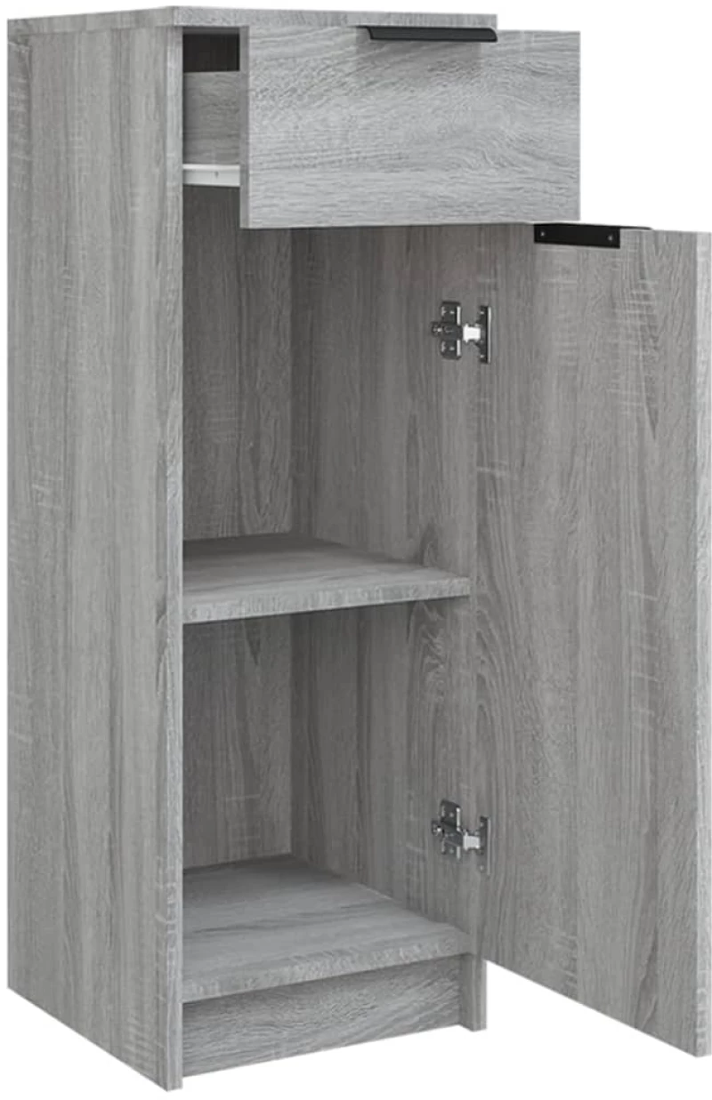 vidaXL Ντουλάπι Μπάνιου Γκρι Sonoma 32x34x90 εκ. Επεξεργασμένο Ξύλο N/A Γκρι