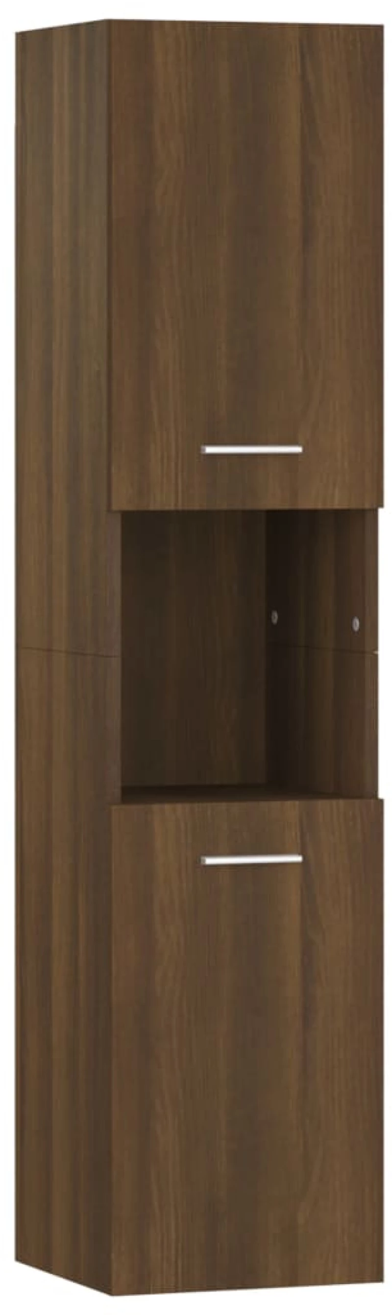 vidaXL Ντουλάπι Μπάνιου Καφέ Δρυς 30x30x130 εκ. Επεξεργασμένο Ξύλο N/A Καφέ