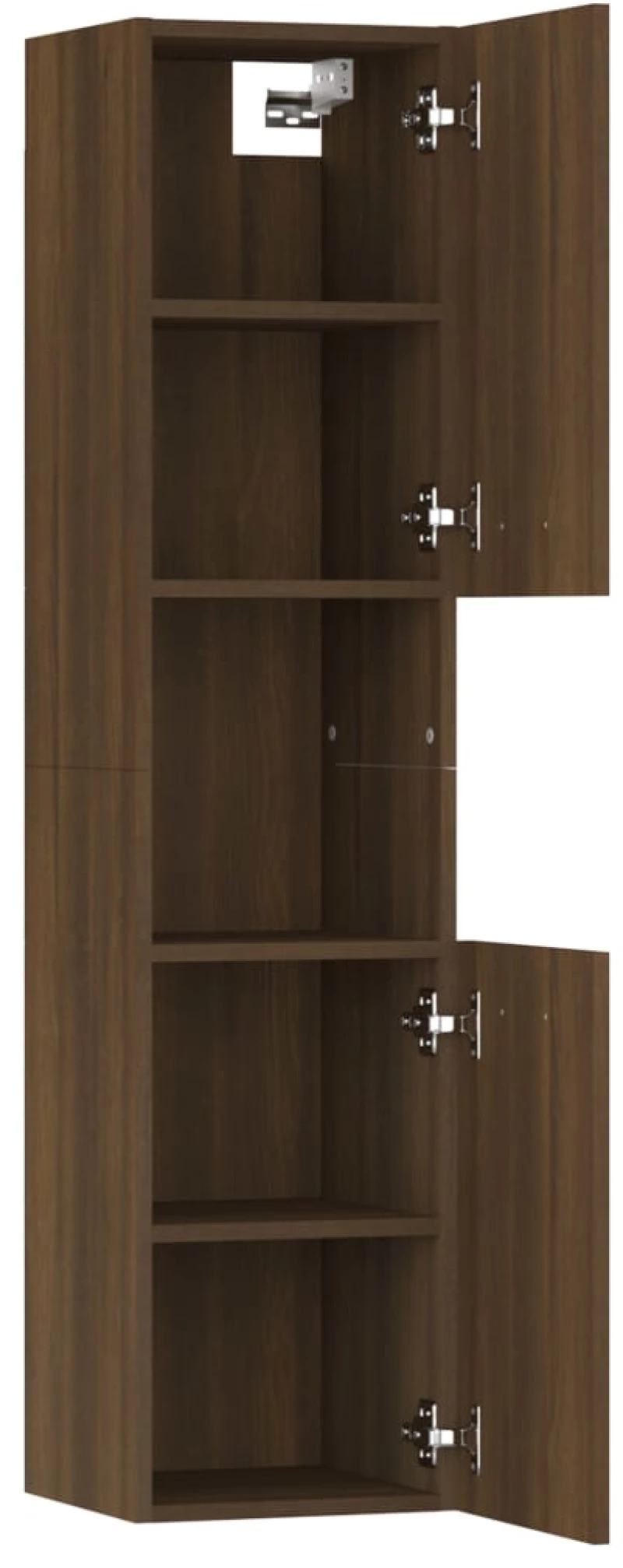 vidaXL Ντουλάπι Μπάνιου Καφέ Δρυς 30x30x130 εκ. Επεξεργασμένο Ξύλο N/A Καφέ