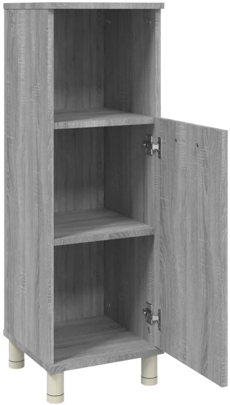 vidaXL Ντουλάπι Μπάνιου Γκρι Sonoma 30x30x95 εκ. Επεξεργασμένο Ξύλο N/A Γκρι