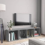 vidaXL Βιβλιοθήκη/Έπιπλο Τηλεόρασης Γκρι sonoma 143x30x36εκ Επεξ. Ξύλο N/A Γκρι
