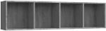 vidaXL Βιβλιοθήκη/Έπιπλο Τηλεόρασης Γκρι sonoma 143x30x36εκ Επεξ. Ξύλο N/A Γκρι