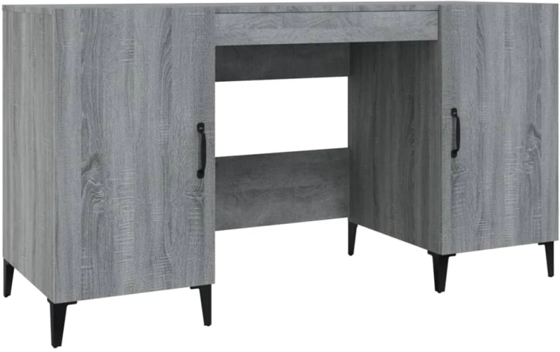 vidaXL Γραφείο Γκρι Sonoma 140x50x75 εκ. από Επεξεργασμένο Ξύλο N/A Γκρι