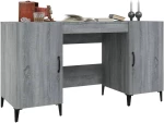 vidaXL Γραφείο Γκρι Sonoma 140x50x75 εκ. από Επεξεργασμένο Ξύλο N/A Γκρι