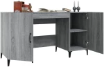 vidaXL Γραφείο Γκρι Sonoma 140x50x75 εκ. από Επεξεργασμένο Ξύλο N/A Γκρι